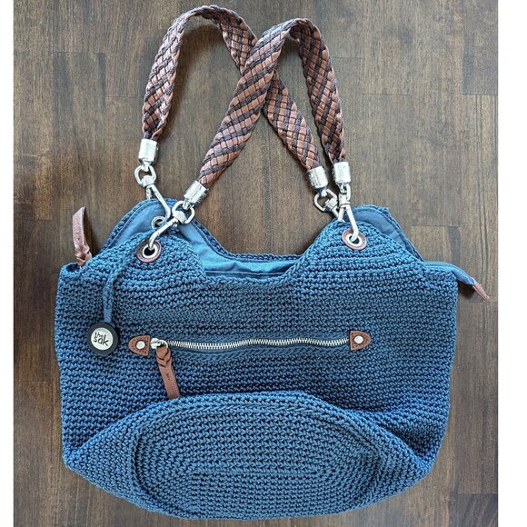 The Sak Handbags - The Sak Blue and Brown Shoulder Bag